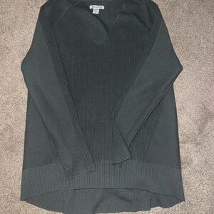 Athleta Deep Green V-Neck Sweater